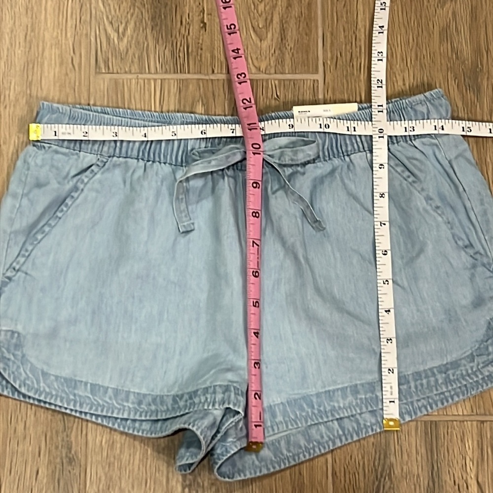 Jean Short Low Rise Soft Shortie Dolphin Light Blue Women So Kohl Elastic Summer - Picture 5 of 10